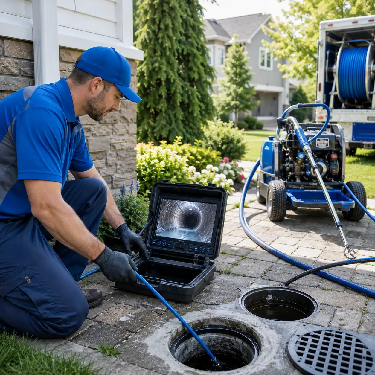 Outdoor drain cleaning professionals serving Fishers, NY