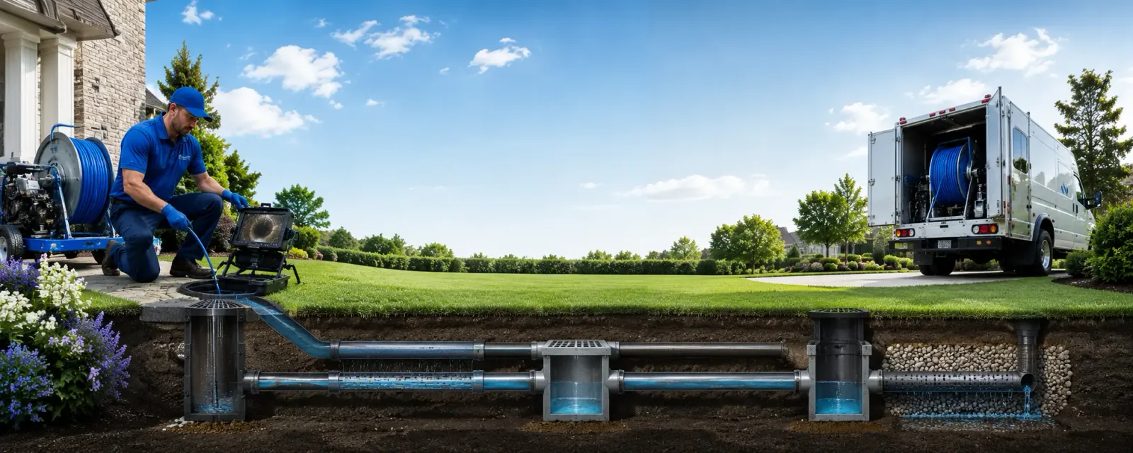 Outdoor drain cleaning information for Fishers, NY